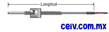 Imagen de esquema para termopar tipo bayoneta