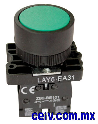 Imagen botón LAY5-EA31 color verde