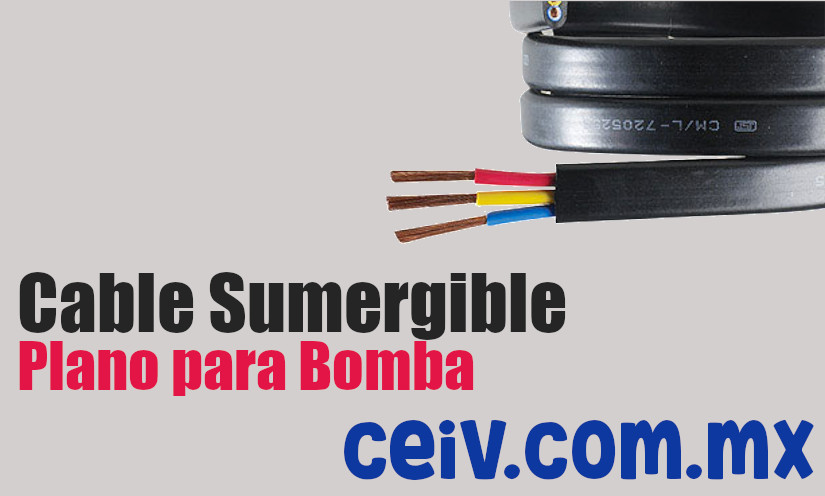 Cable sumergible plano para bomba